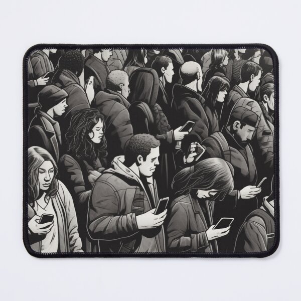 Item preview, Digital Disconnect: A Detailed and Futuristic Black and White Crowd, with a Few Standing Out V.3 designed and sold by xMaCaRoN.