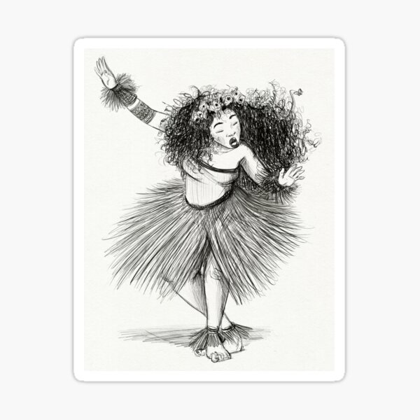 Tahitian Dancer Sticker
