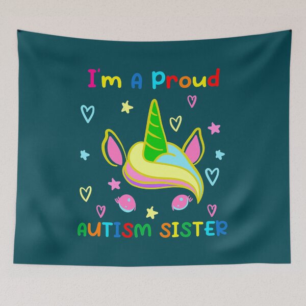 Item preview, Autism Awareness Dabbing Unicorn Girl Proud Autism Sister x designed and sold by KaileeDenesik.