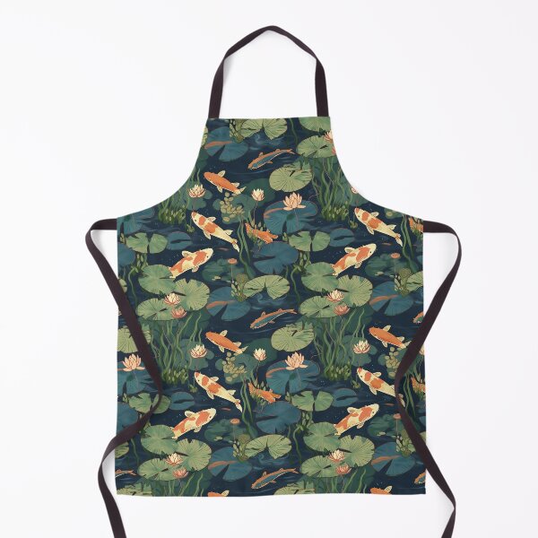 Item preview, Enchanted Studio Ghibli-Inspired Fish Pond Pattern designed and sold by MeanPanduh.