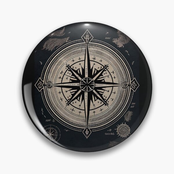 Artikelvorschau, Minimalist Nordic Vegvisir Symbol Wall Art entworfen und verkauft von Abili-Tees.