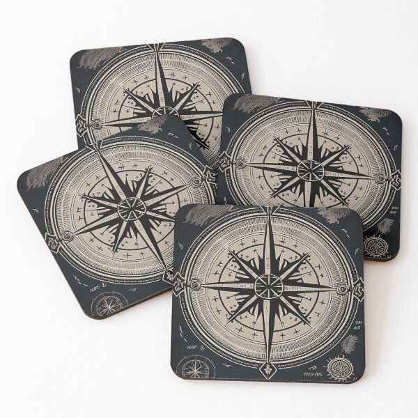 Artikelvorschau, Minimalist Nordic Vegvisir Symbol Wall Art entworfen und verkauft von Abili-Tees.