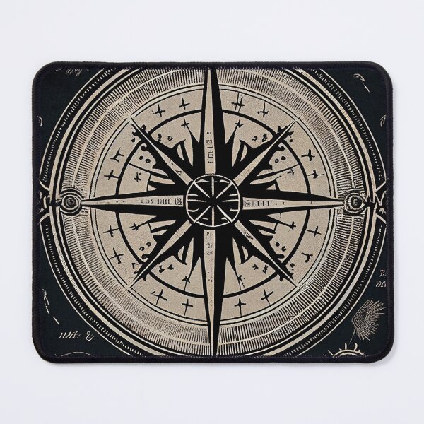 Artikelvorschau, Minimalist Nordic Vegvisir Symbol Wall Art entworfen und verkauft von Abili-Tees.