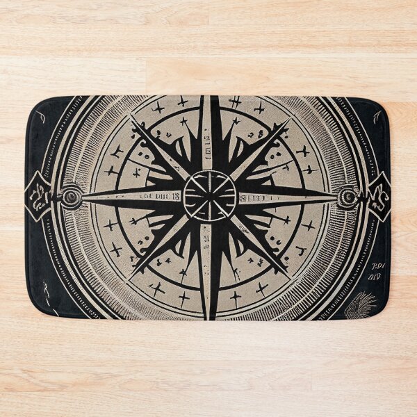 Artikelvorschau, Minimalist Nordic Vegvisir Symbol Wall Art entworfen und verkauft von Abili-Tees.