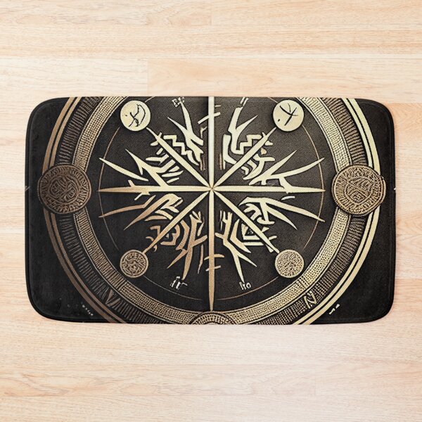 Artikelvorschau, Nordic Vegvisir Symbol Minimalism Art Print entworfen und verkauft von Abili-Tees.