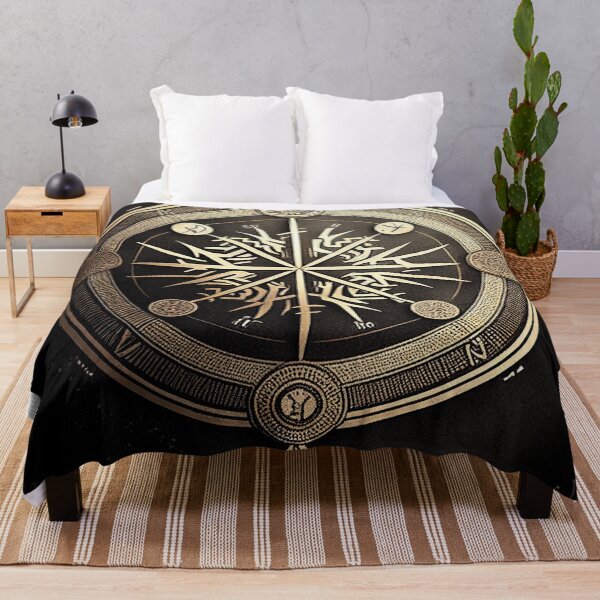 Artikelvorschau, Nordic Vegvisir Symbol Minimalism Art Print entworfen und verkauft von Abili-Tees.