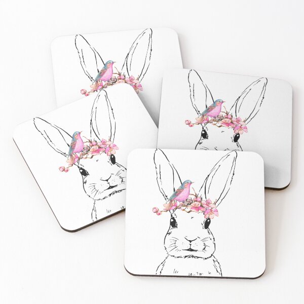 Item preview, Easter Bunny with a Bird designed and sold by Inspirely.