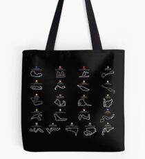 The Grand Prix Circuits Black Tote Bag