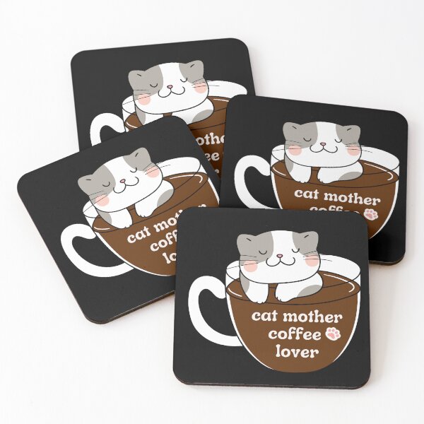 Item preview, Cat Mother Coffee Lover Cute Cat designed and sold by ZingAndPep.