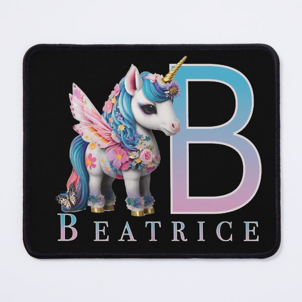 Item preview, Beatrice name with a cute unicorn designed and sold by Lubellebubble20.