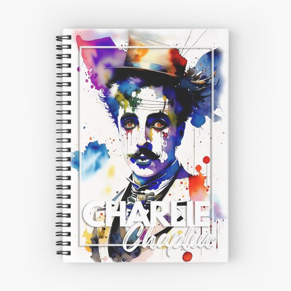 Item preview, Charlie Chaplin portrait in watercolor designed and sold by IkonixArt.