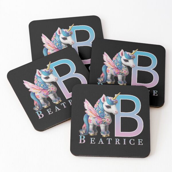 Item preview, Beatrice name with a cute unicorn designed and sold by Lubellebubble20.