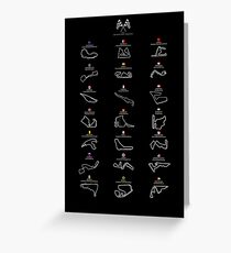 The Grand Prix Circuits Black Greeting Card