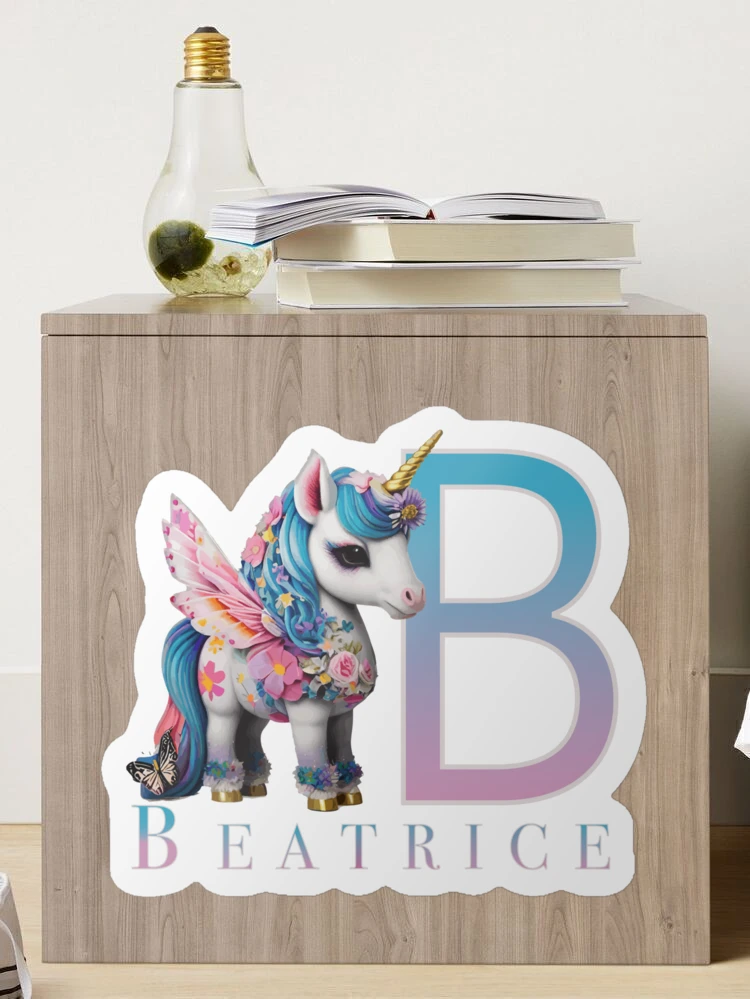 Beatrice name with a cute unicorn