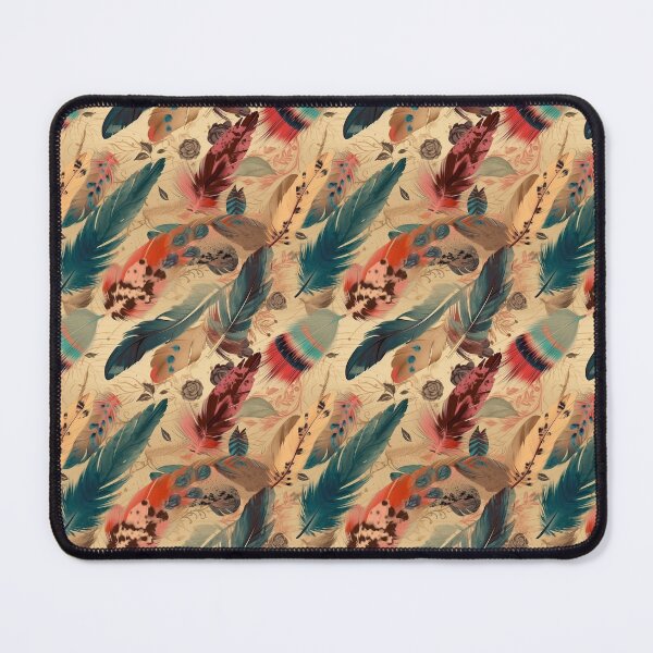 Item preview, Colorful Feathers Pattern designed and sold by MoodMedley.