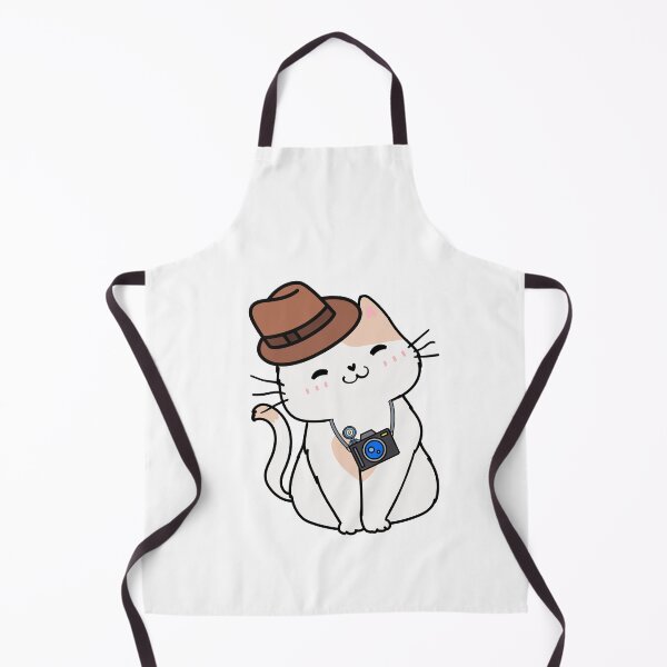 Item preview, Funny White cat is holding a camera designed and sold by Pet Station.