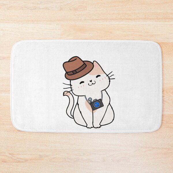 Item preview, Funny White cat is holding a camera designed and sold by Pet Station.
