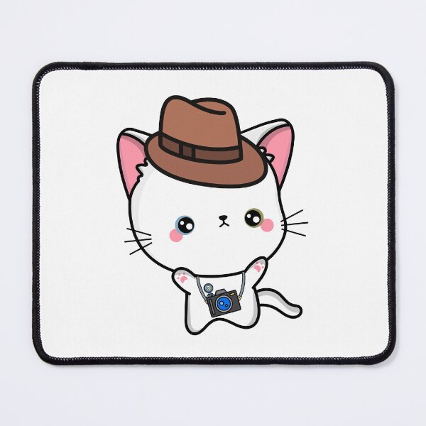 Item preview, Funny White cat is holding a camera designed and sold by Pet Station.