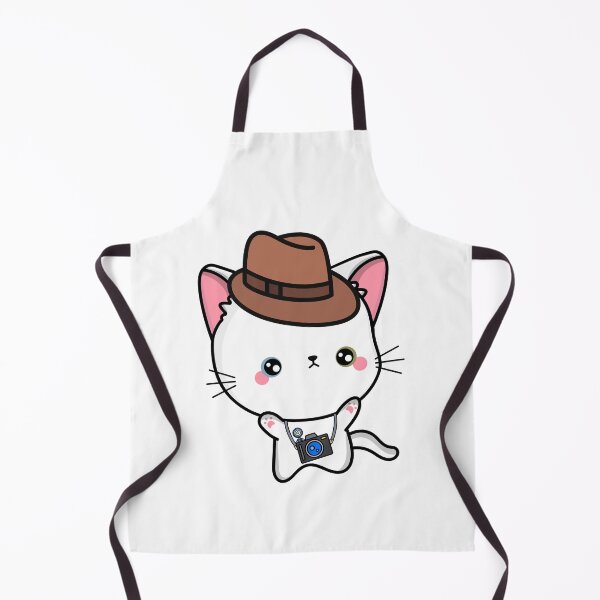Item preview, Funny White cat is holding a camera designed and sold by Pet Station.