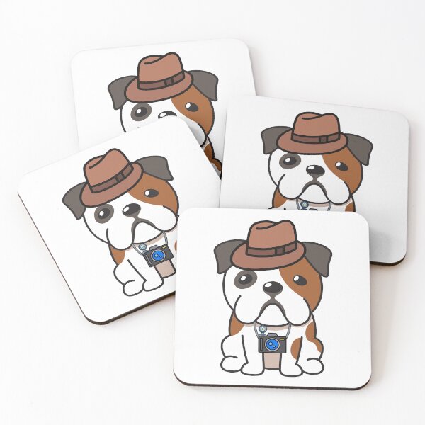 Item preview, Funny Bulldog is holding a camera designed and sold by Pet Station.