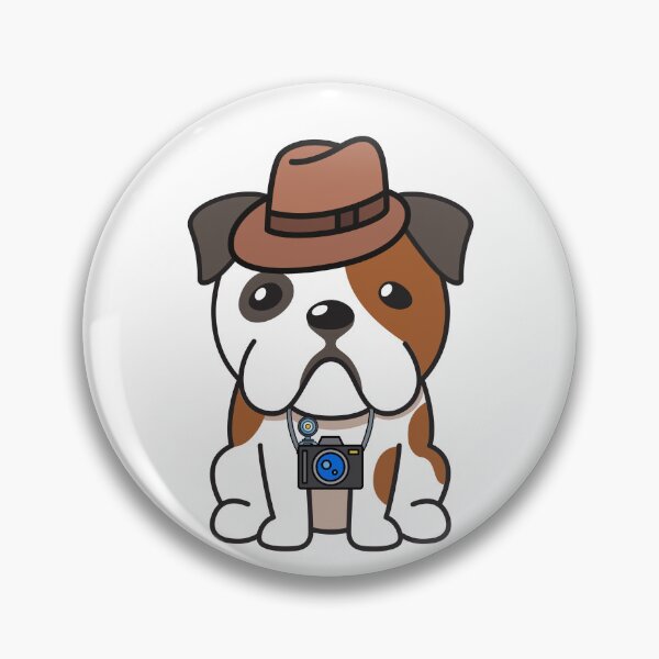 Item preview, Funny Bulldog is holding a camera designed and sold by Pet Station.