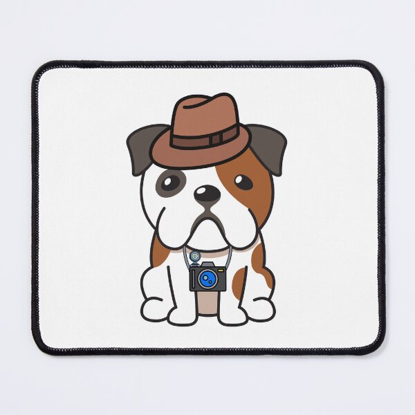 Item preview, Funny Bulldog is holding a camera designed and sold by Pet Station.