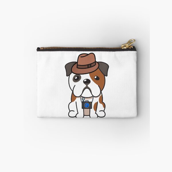 Item preview, Funny Bulldog is holding a camera designed and sold by Pet Station.