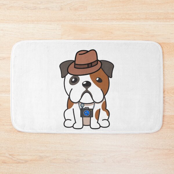 Item preview, Funny Bulldog is holding a camera designed and sold by Pet Station.