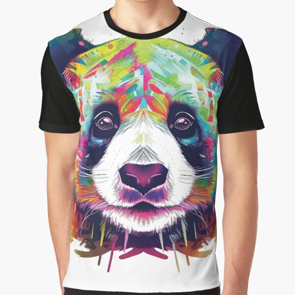 Panda Face Graphic T-Shirt