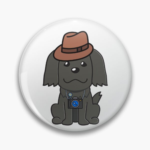 Item preview, Funny Black dog is holding a camera designed and sold by Pet Station.