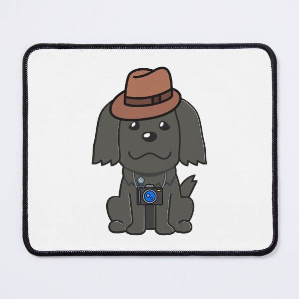 Item preview, Funny Black dog is holding a camera designed and sold by Pet Station.