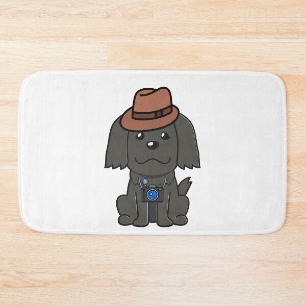 Item preview, Funny Black dog is holding a camera designed and sold by Pet Station.