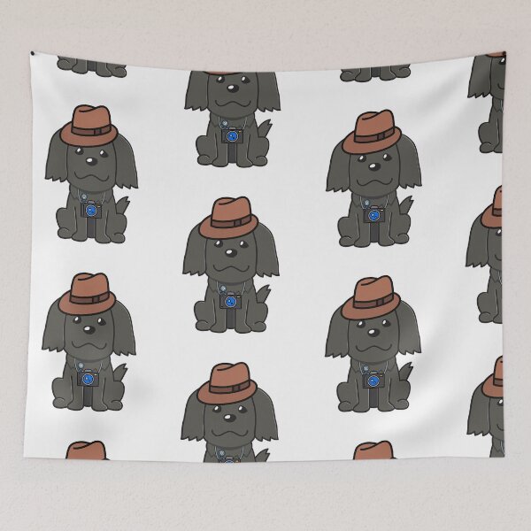 Item preview, Funny Black dog is holding a camera designed and sold by Pet Station.