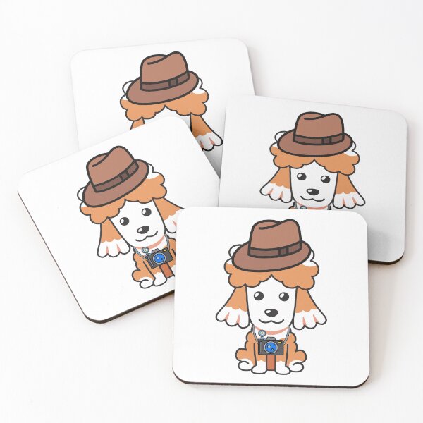 Item preview, Funny Brown dog is holding a camera designed and sold by Pet Station.