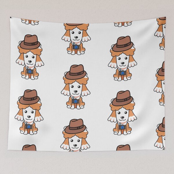Item preview, Funny Brown dog is holding a camera designed and sold by Pet Station.