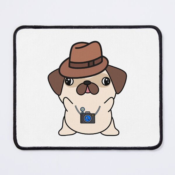 Item preview, Funny Pug is holding a camera designed and sold by Pet Station.