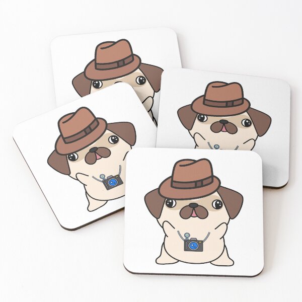 Item preview, Funny Pug is holding a camera designed and sold by Pet Station.