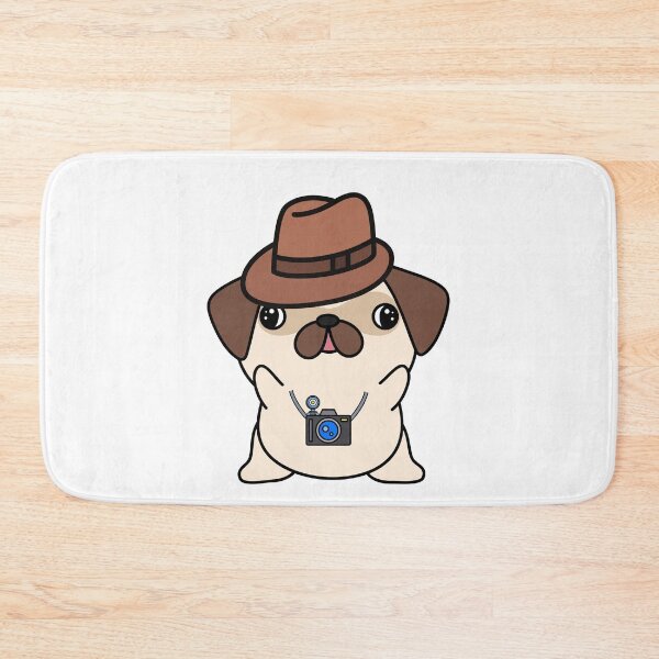 Item preview, Funny Pug is holding a camera designed and sold by Pet Station.