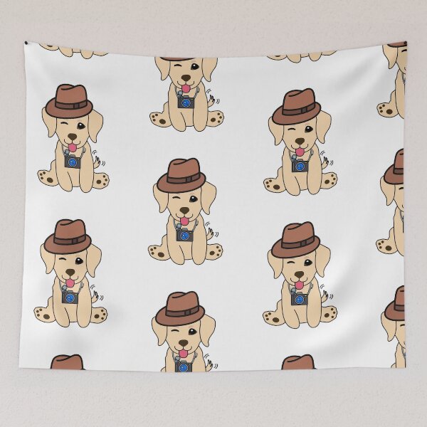Item preview, Funny Retriever is holding a camera designed and sold by Pet Station.