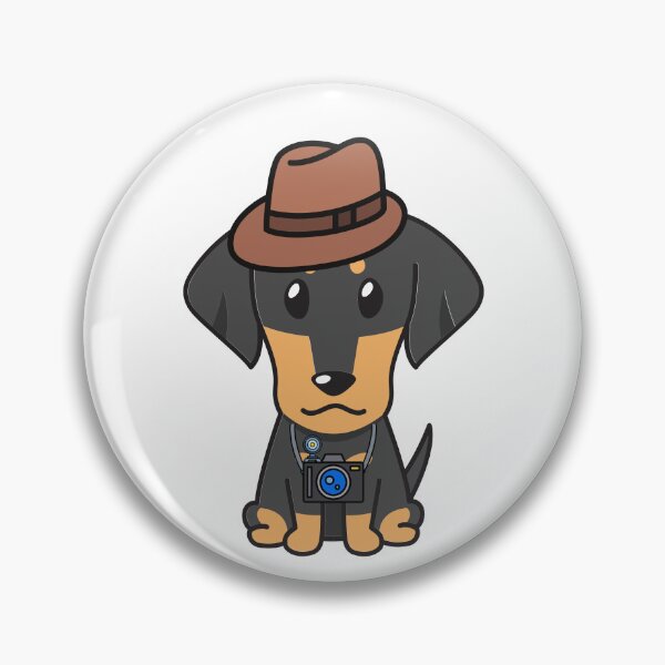 Item preview, Funny Dachshund is holding a camera designed and sold by Pet Station.
