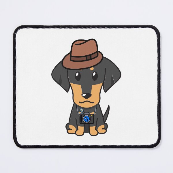 Item preview, Funny Dachshund is holding a camera designed and sold by Pet Station.