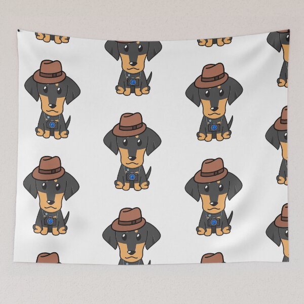 Item preview, Funny Dachshund is holding a camera designed and sold by Pet Station.