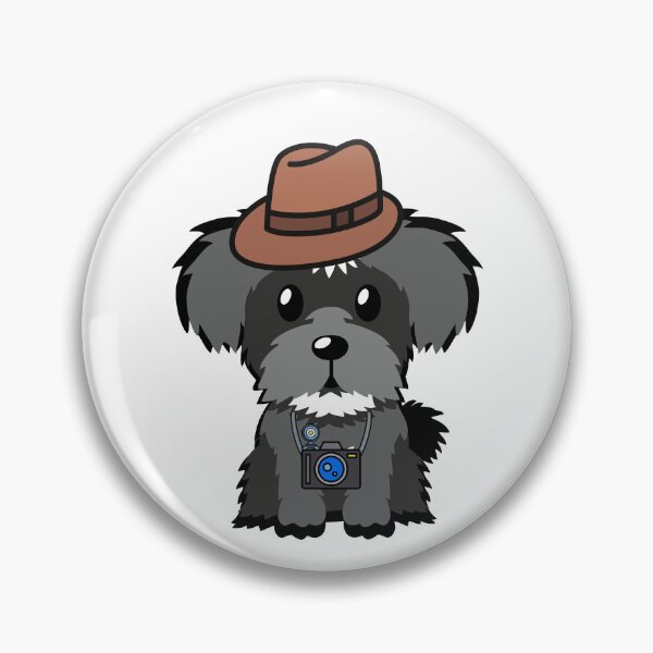 Item preview, Funny Schnauzer is holding a camera designed and sold by Pet Station.