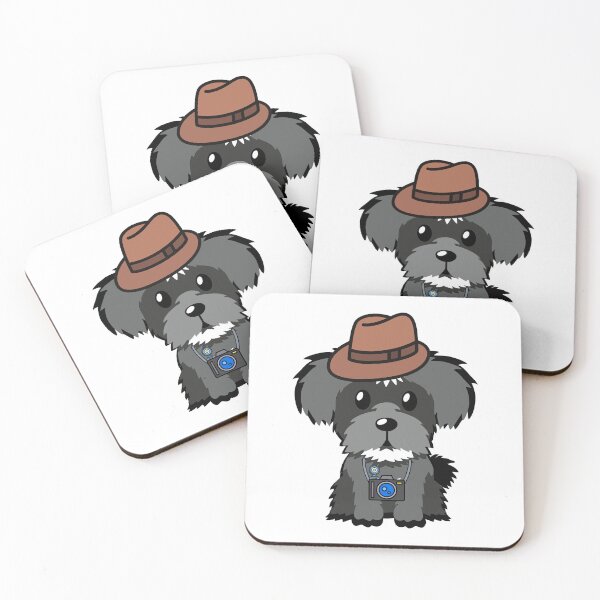 Item preview, Funny Schnauzer is holding a camera designed and sold by Pet Station.