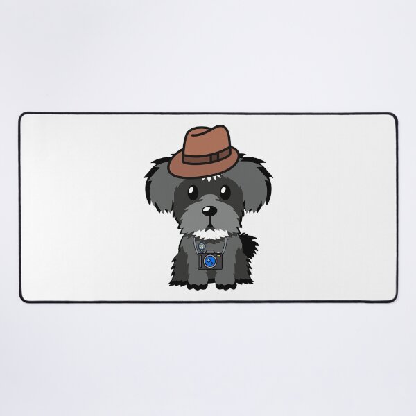 Item preview, Funny Schnauzer is holding a camera designed and sold by Pet Station.