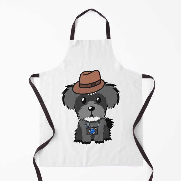 Item preview, Funny Schnauzer is holding a camera designed and sold by Pet Station.