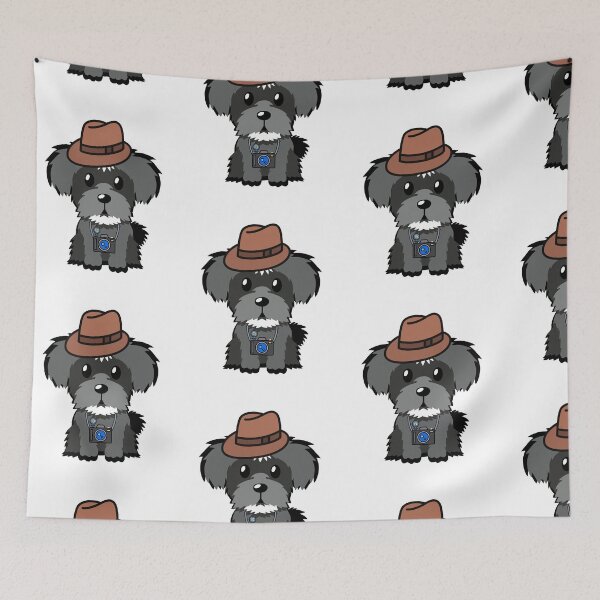 Item preview, Funny Schnauzer is holding a camera designed and sold by Pet Station.