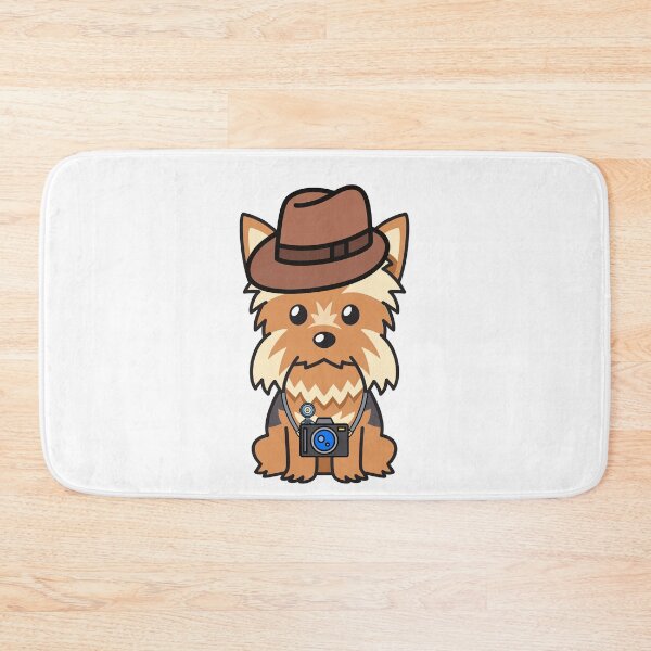 Item preview, Funny Yorkshire Terrier is holding a camera designed and sold by Pet Station.