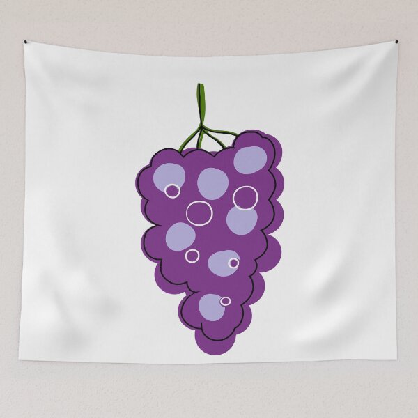 Item preview, Minimalist grape bunch designed and sold by anycolorart.