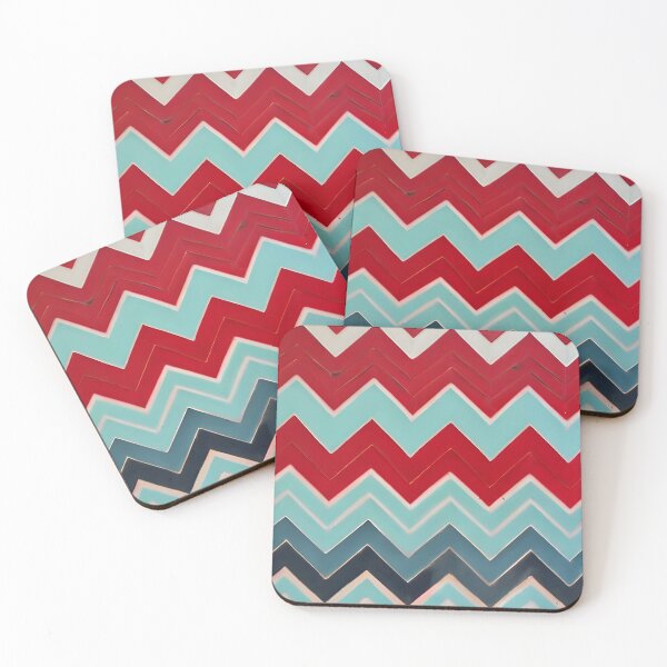 Item preview, Red and Blue Chevron Pattern designed and sold by CraftyDownloads.